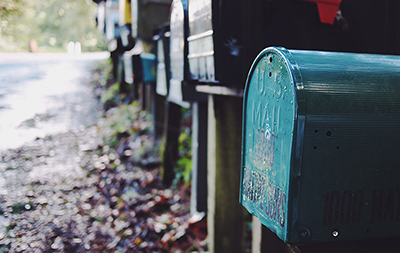 Mailboxes along a road